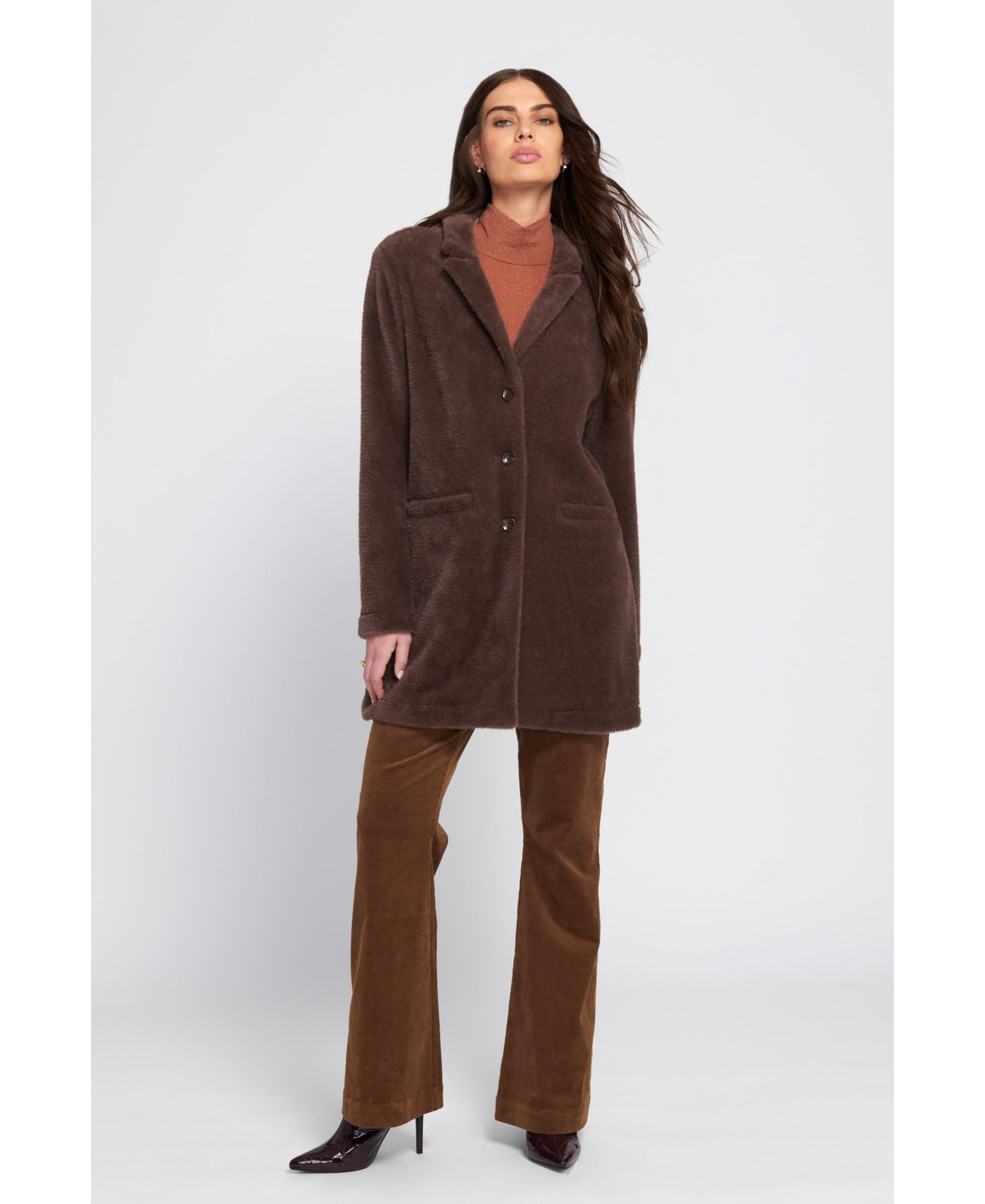 Fuzzy Knit Coat — Image 3