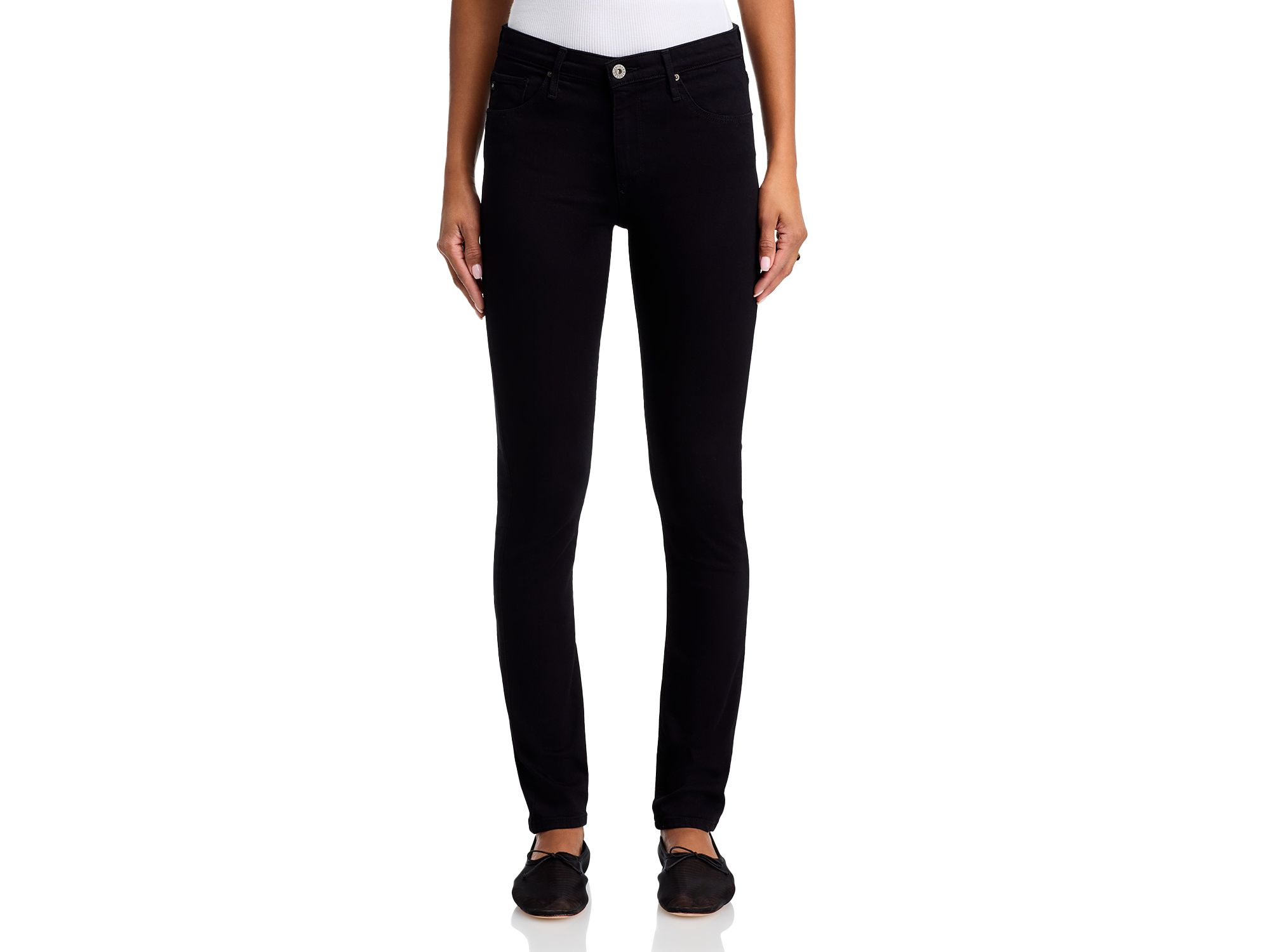 Prima Mid Rise Cigarette Jeans in Black — Image 6