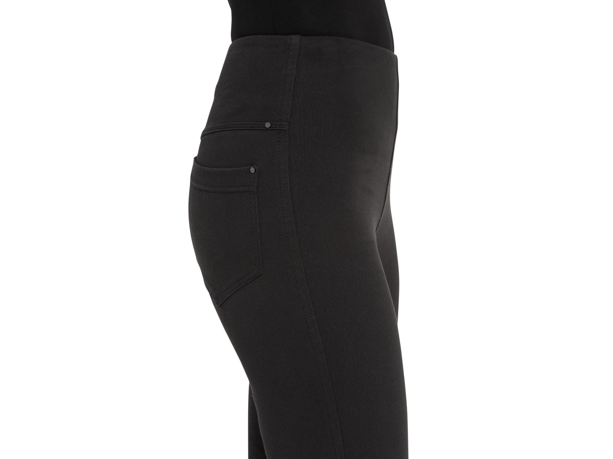 High Rise Ankle Baby Bootcut Jeans in Black — Image 3
