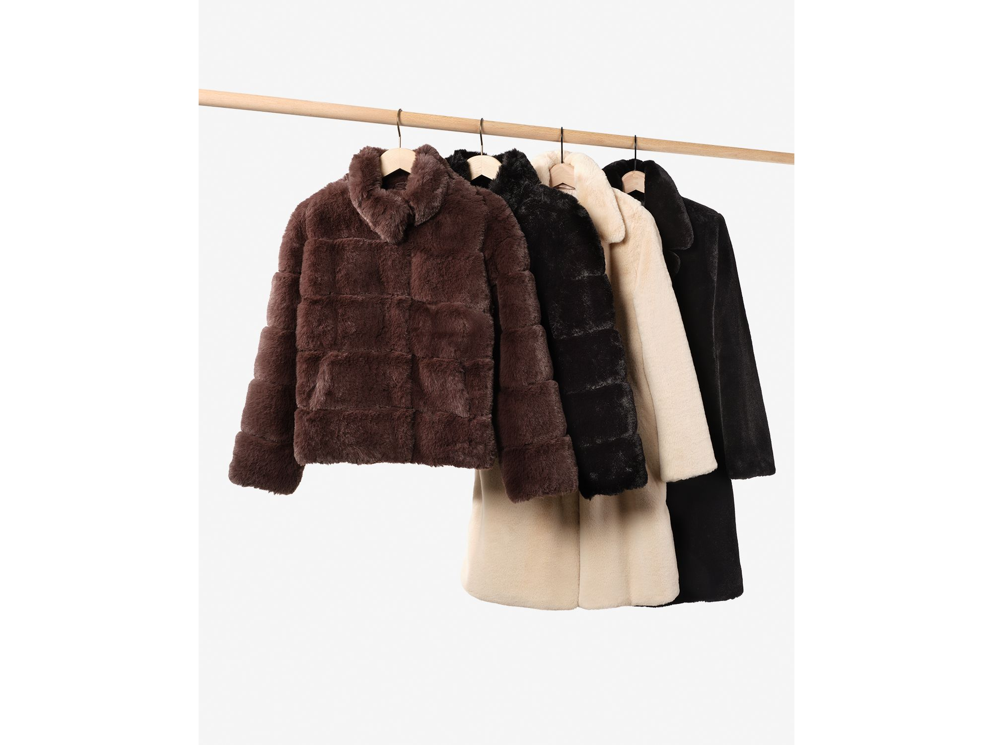 Faux-Fur Coat with Wide Lapels - Exclusive — Image 6