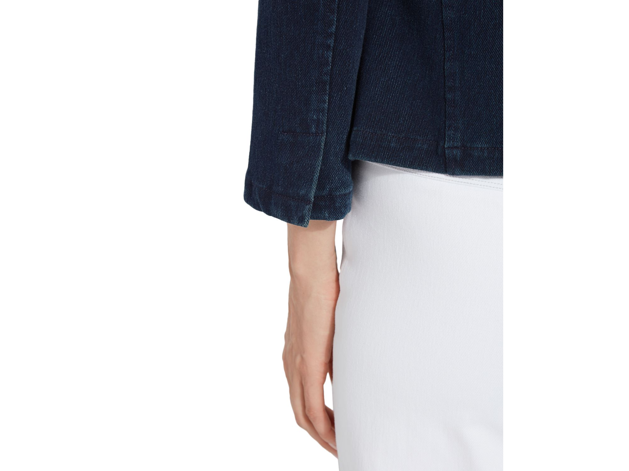 Della Denim Cropped Blazer — Image 4