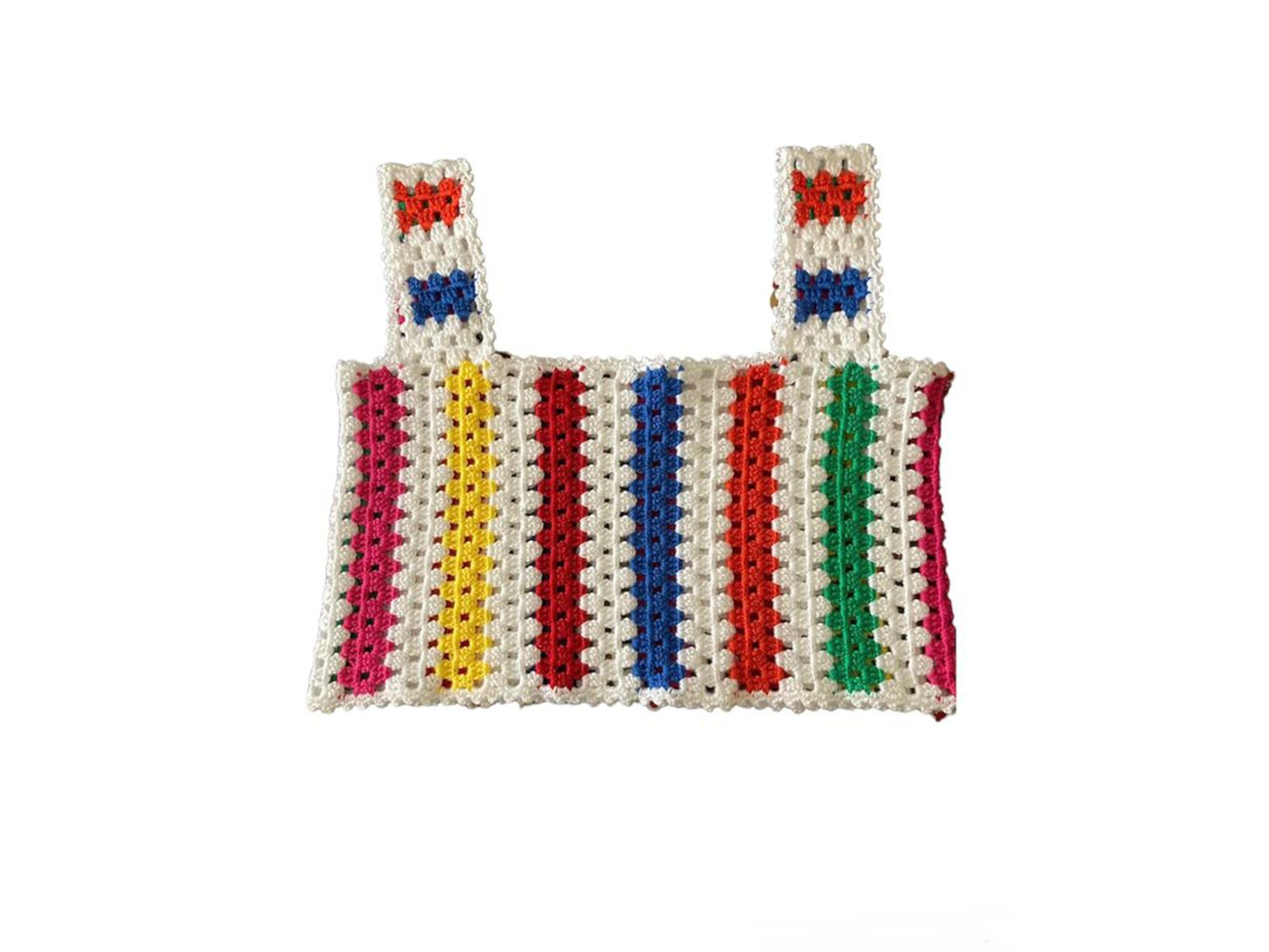 Rainbow Crochet Crop Top - Big Kid - Image 1
