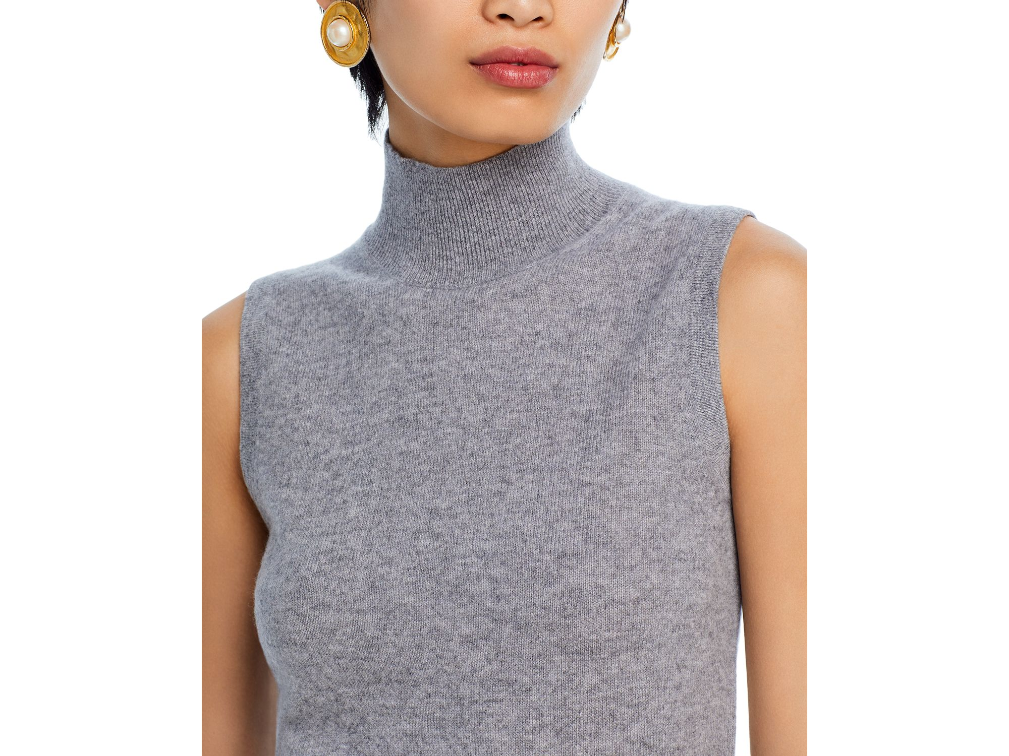 Sleeveless 100% Cashmere Sweater - Exclusive — Image 4