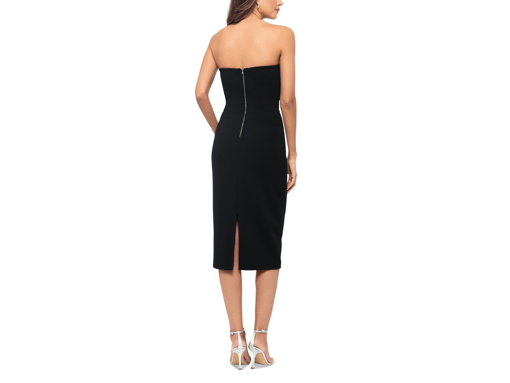 Scuba Crepe Flower Midi Dress - Exclusive — Image 5