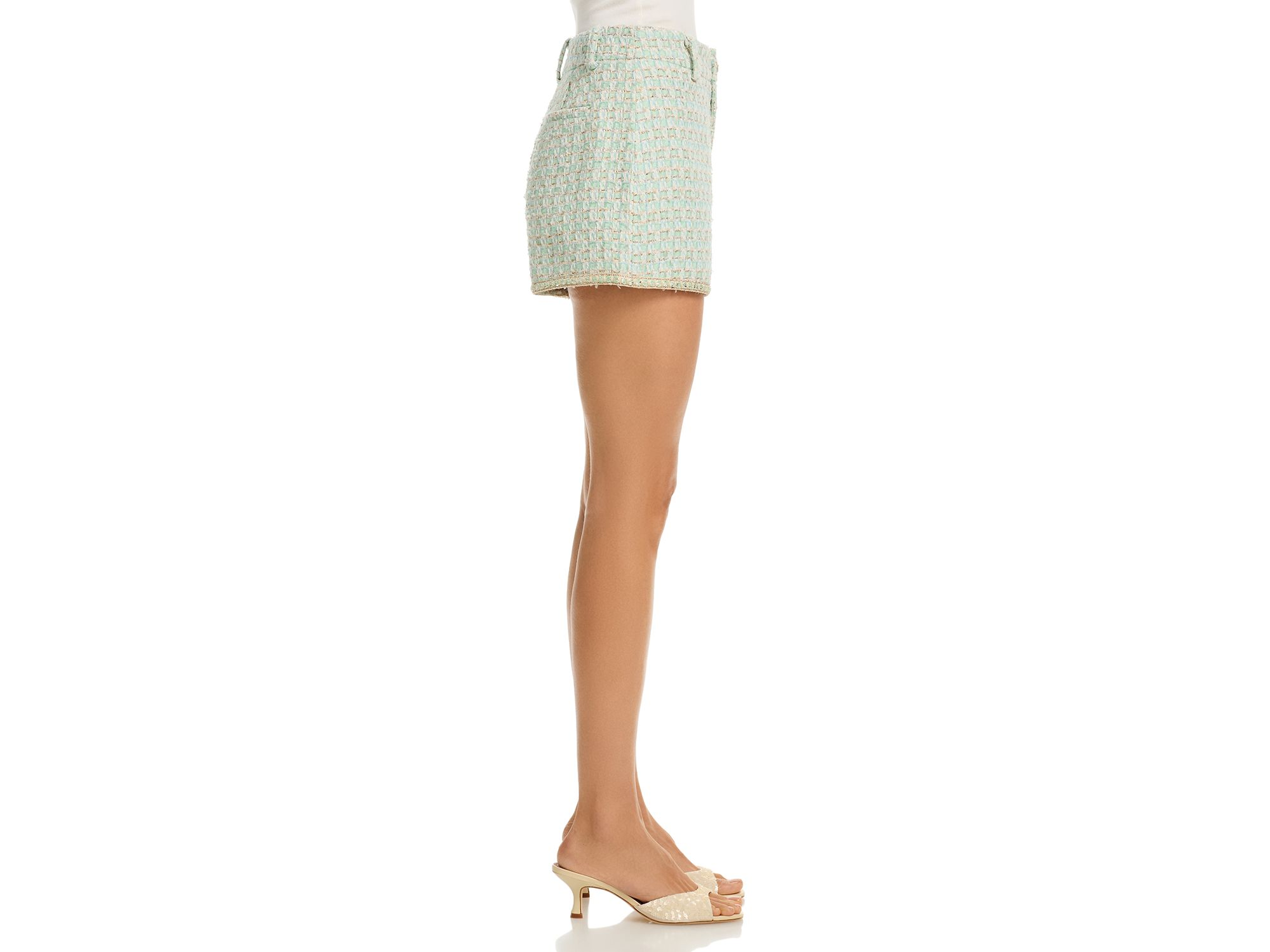 Tweed Braided Hem Shorts — Image 6