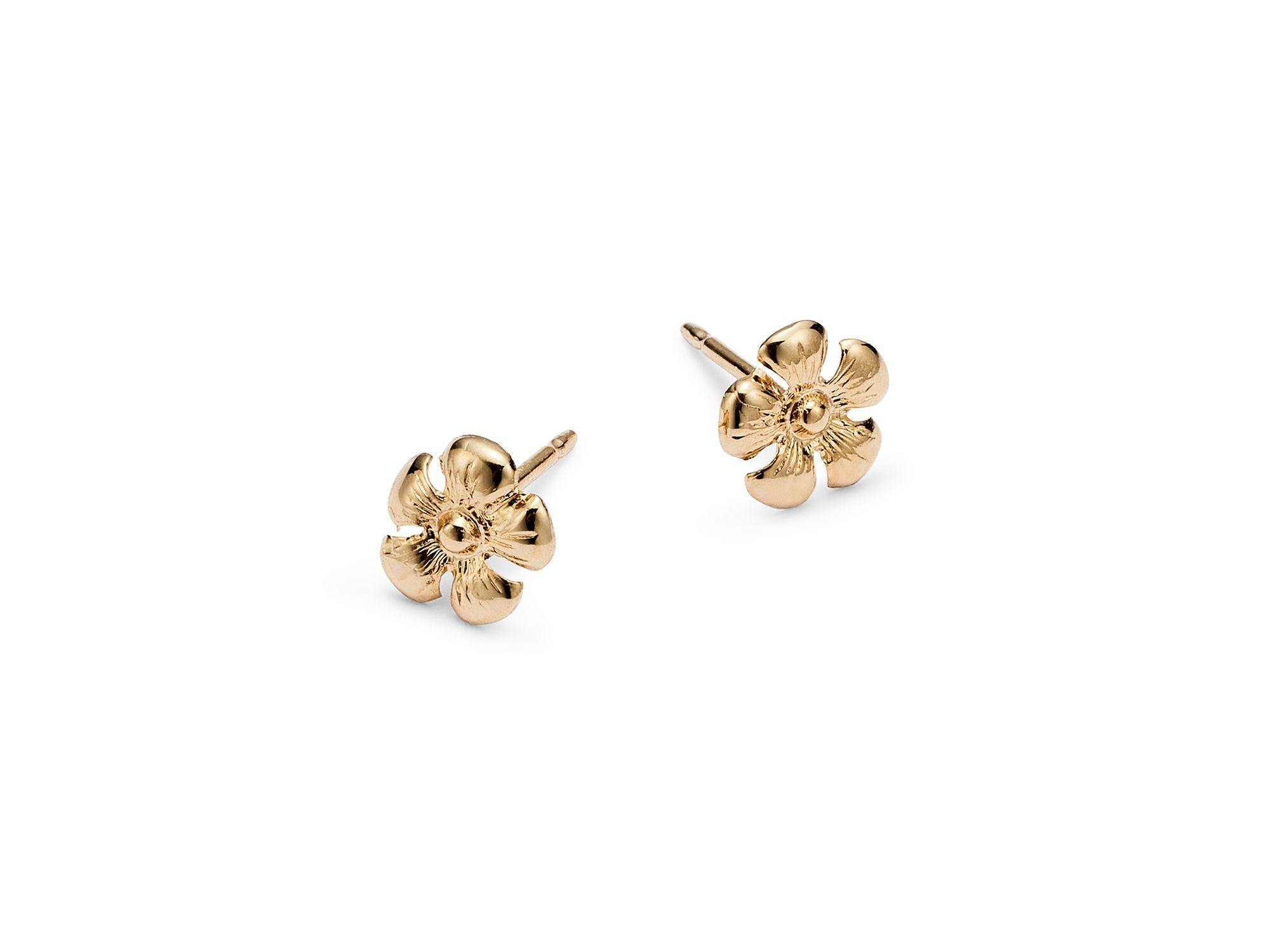 Daisy Stud Earrings in 14K Yellow Gold — Image 4