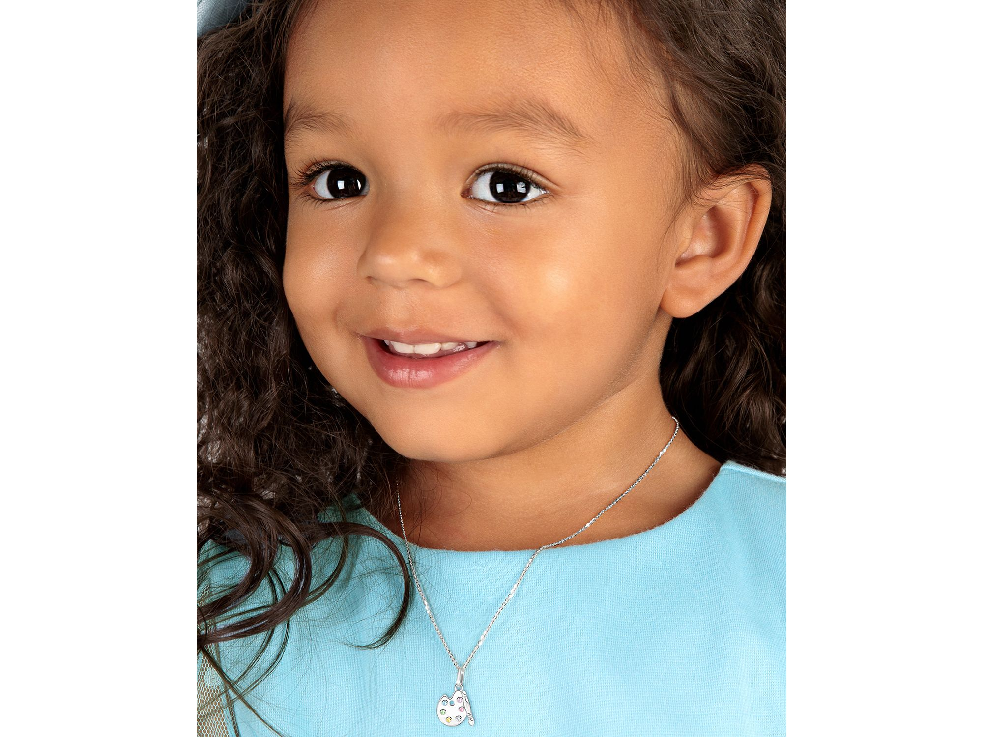 Children's Sterling Silver Little Artist Girls' 12-14" Necklace — Image 3