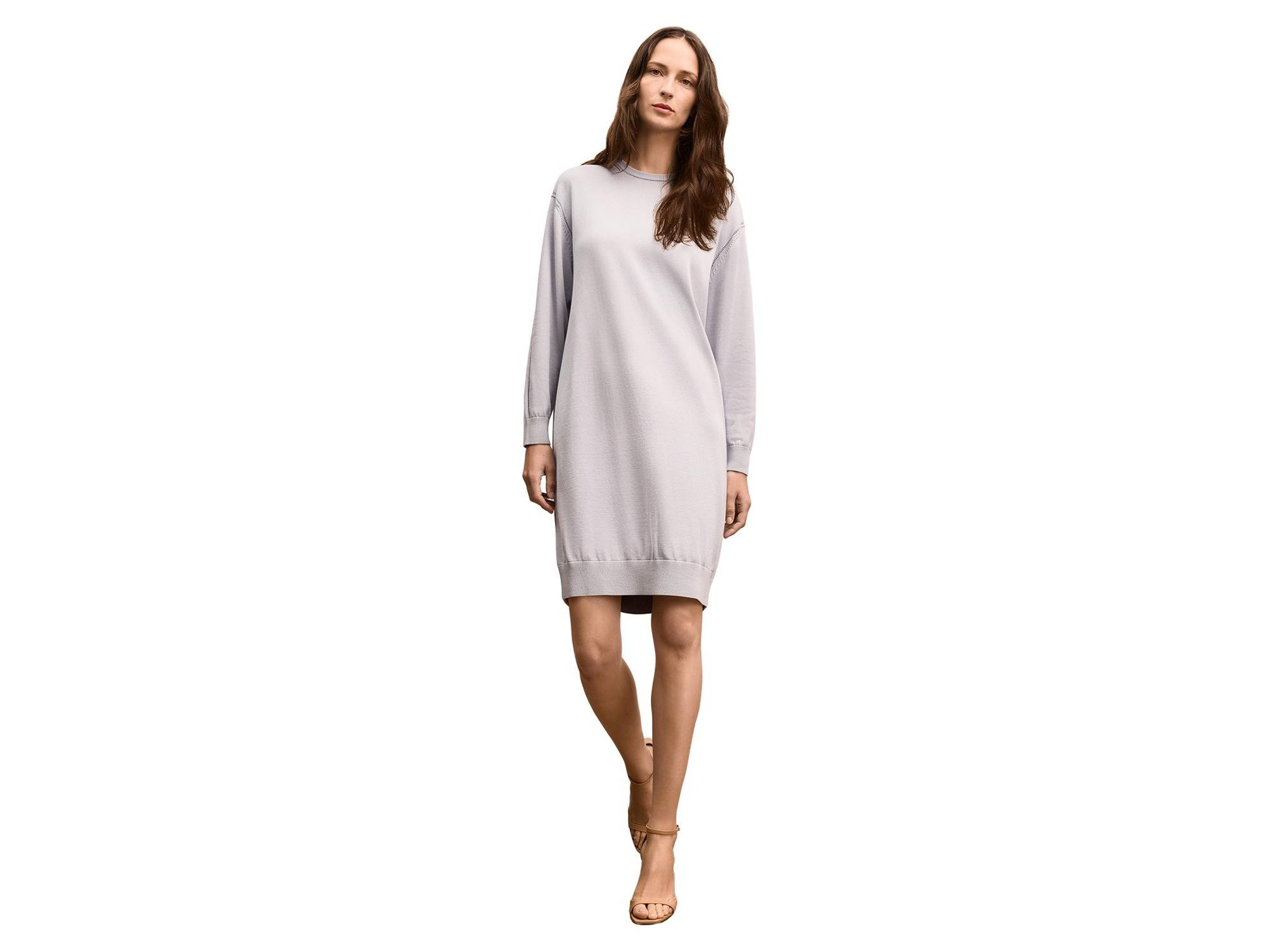 Cotton Silk Knit Eve Sweater Dress — Image 4