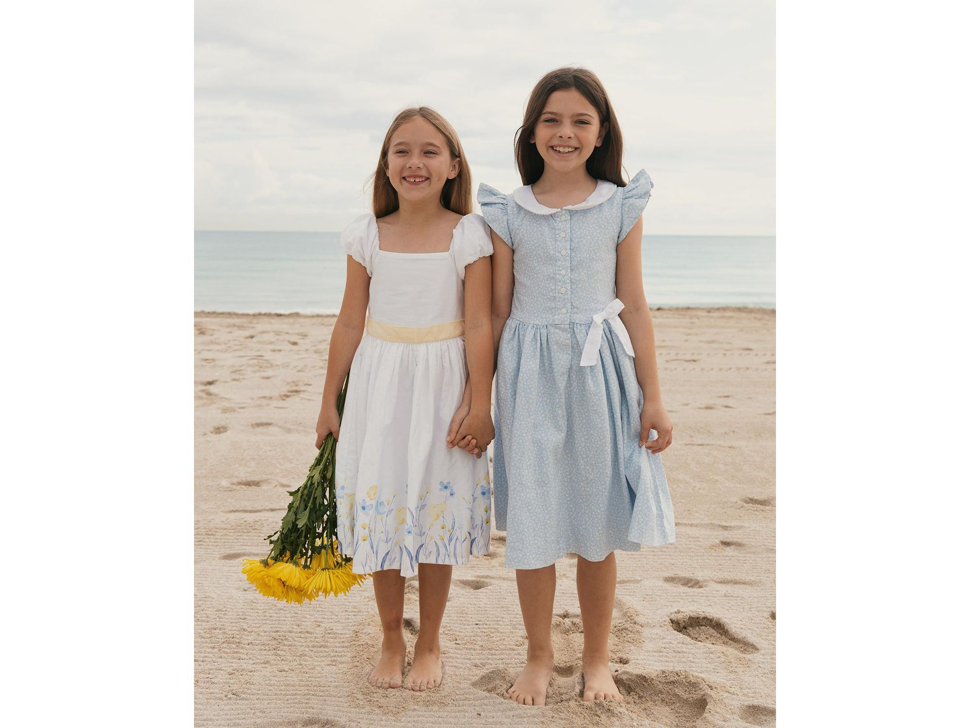 Girls' Ruffle Sleeve Linen Dress with Peter Pan Collar - Little Kid, Big Kid — Image 4