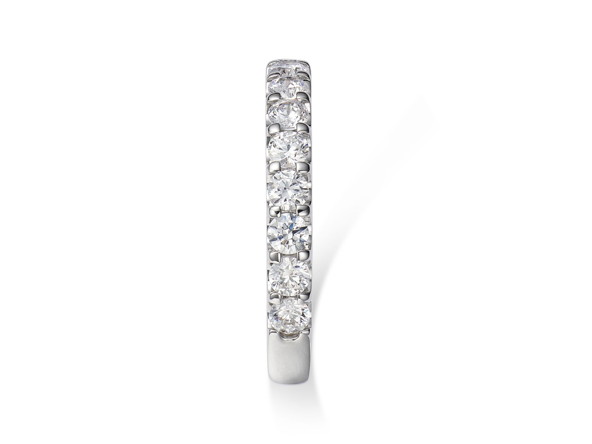 Round Cut Certified Diamond Band in 14K White Gold, 0.75 ct.t.w. — Image 3