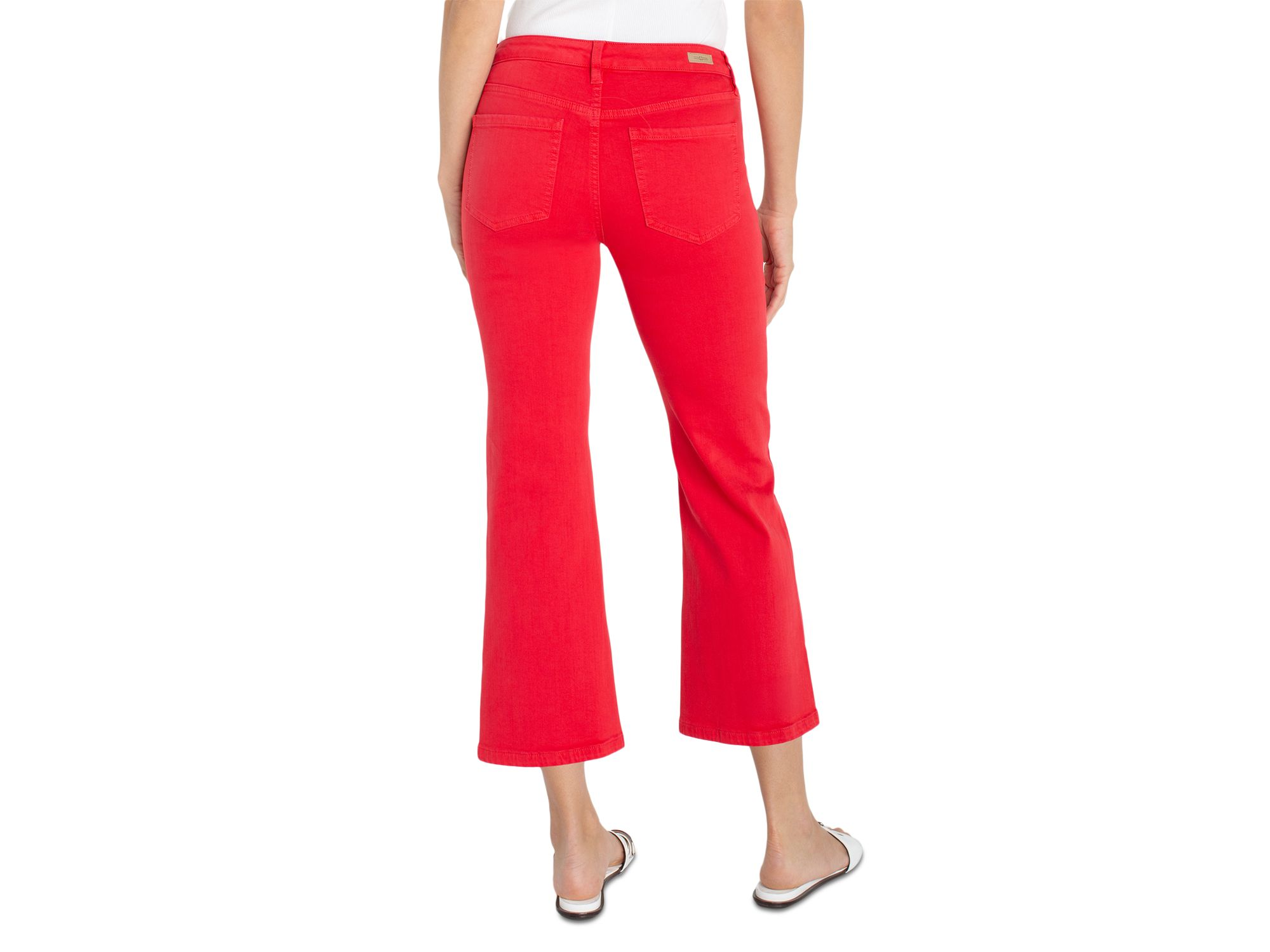 Hannah High Rise Crop Flare Jeans in Chry Rose — Image 3
