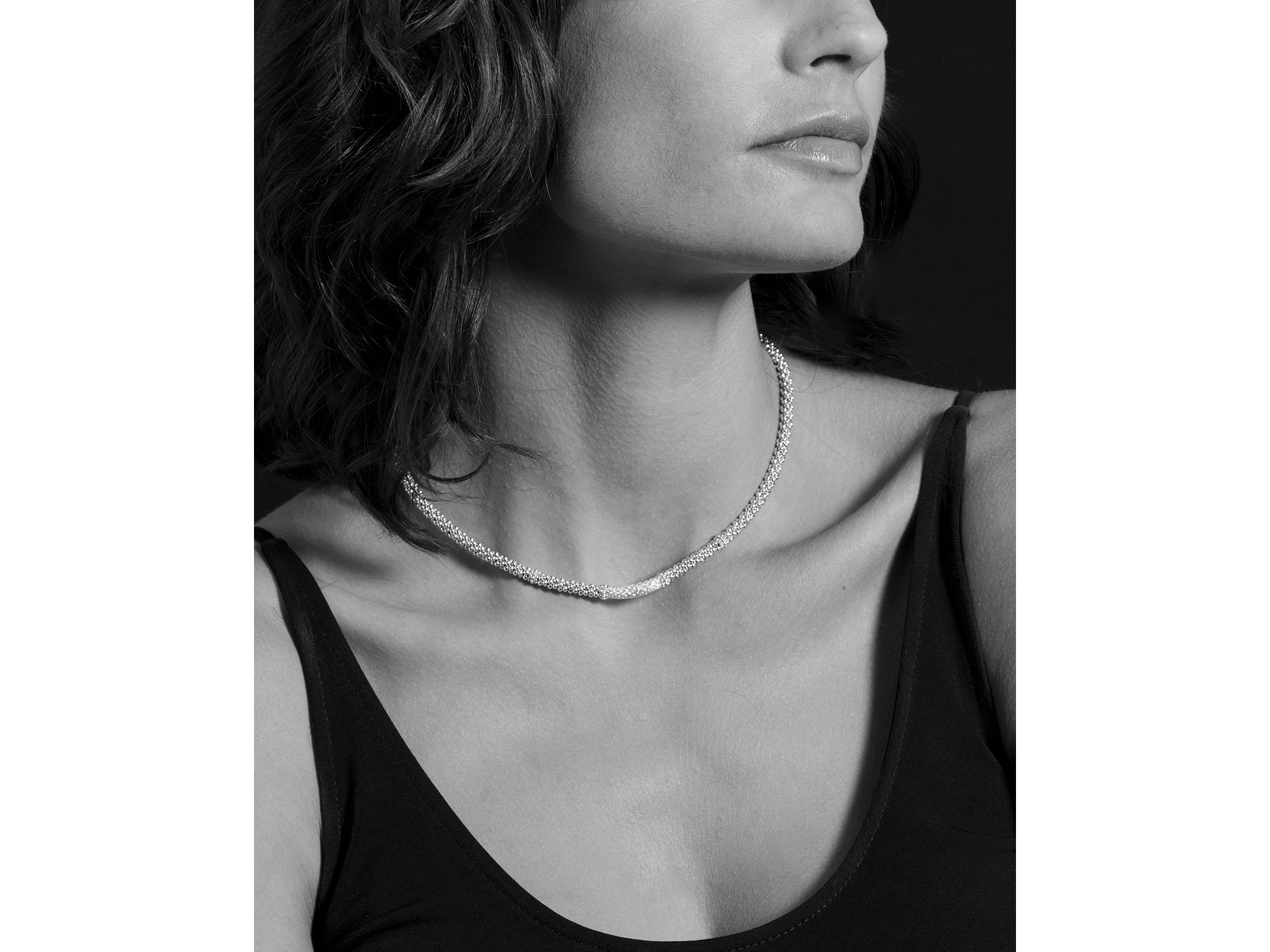 18K Gold & Sterling Silver Diamond Lux Single Station Necklace, 16" — Image 3