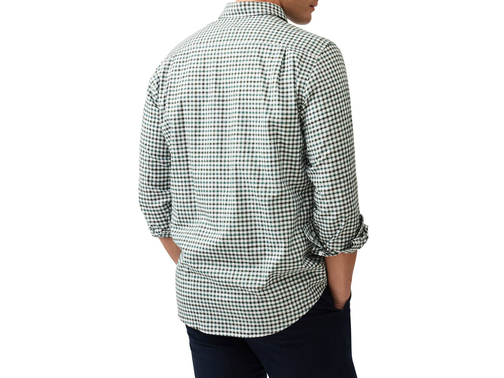 Gebbies Valley Cotton and Linen Plaid Shirt — Image 3