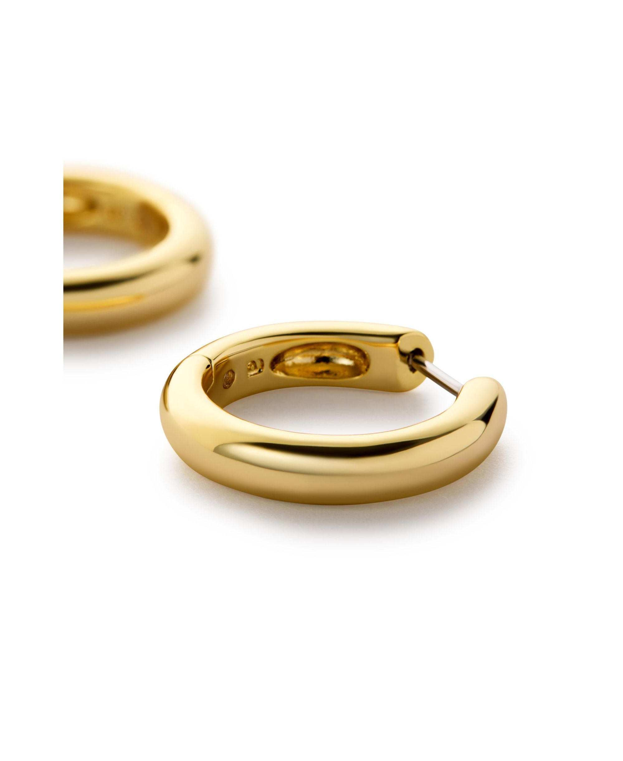 Giulia Medium Gold Hoop Earrings — Image 5