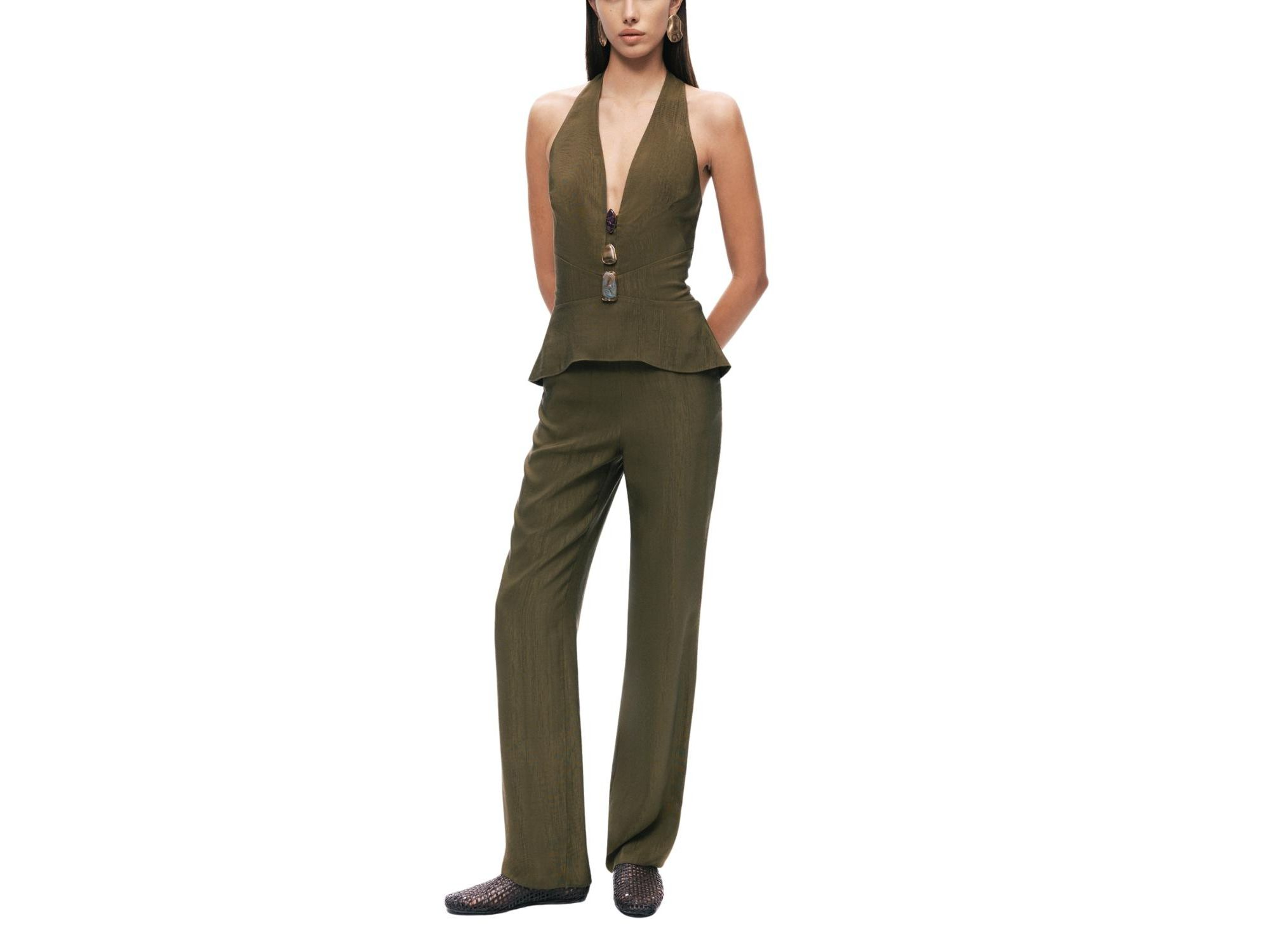 Halter Neck Peplum Top — Image 5