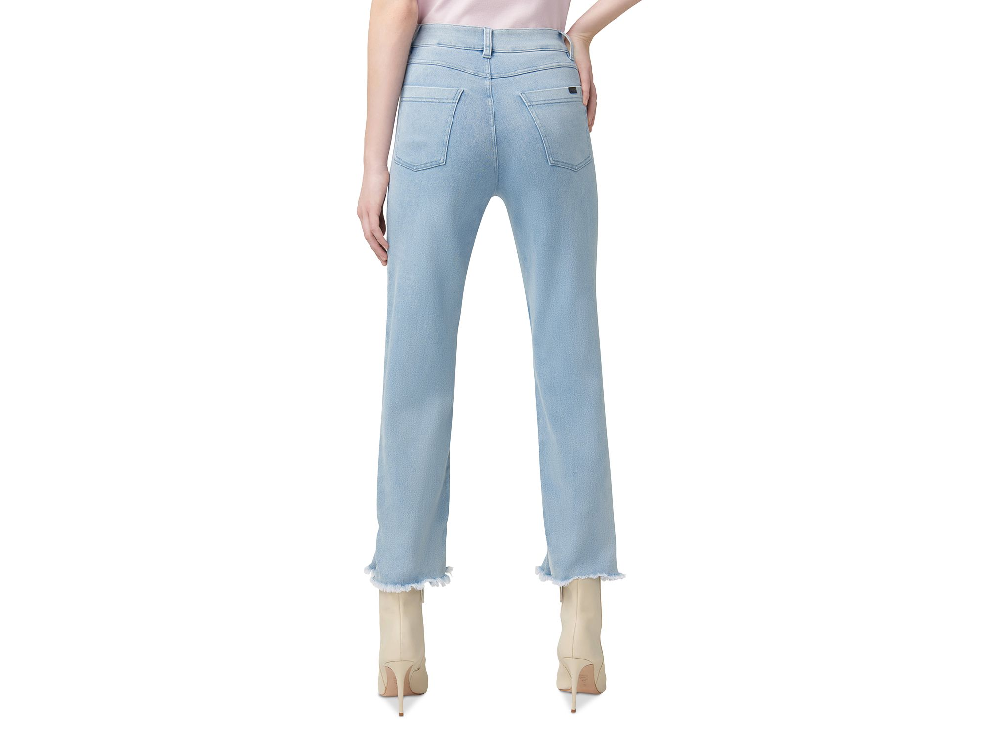 High Rise Ruffle Hem Skimmer Jeans — Image 5