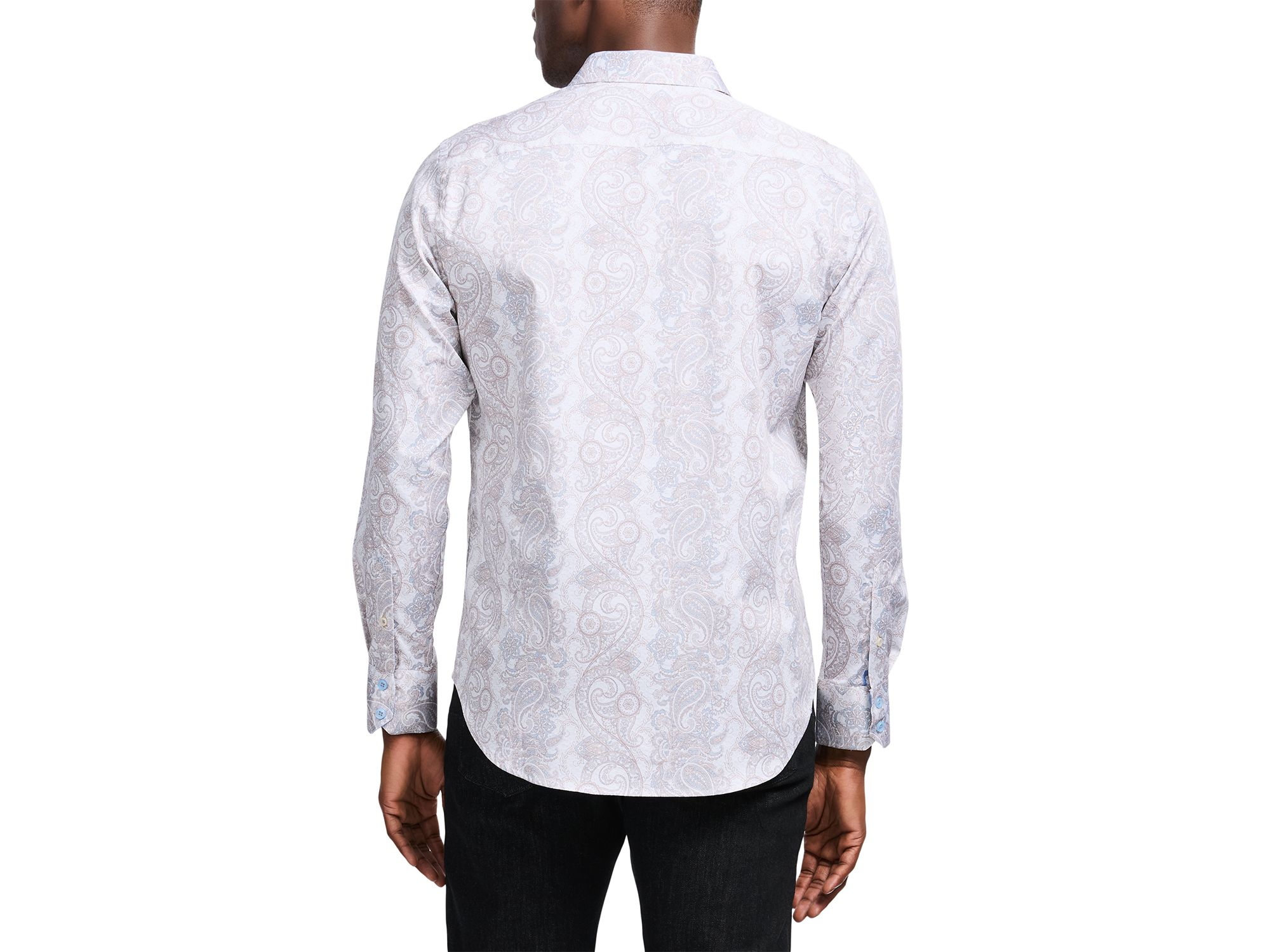 Auberry Printed Long Sleeve Button Front Shirt — Image 3