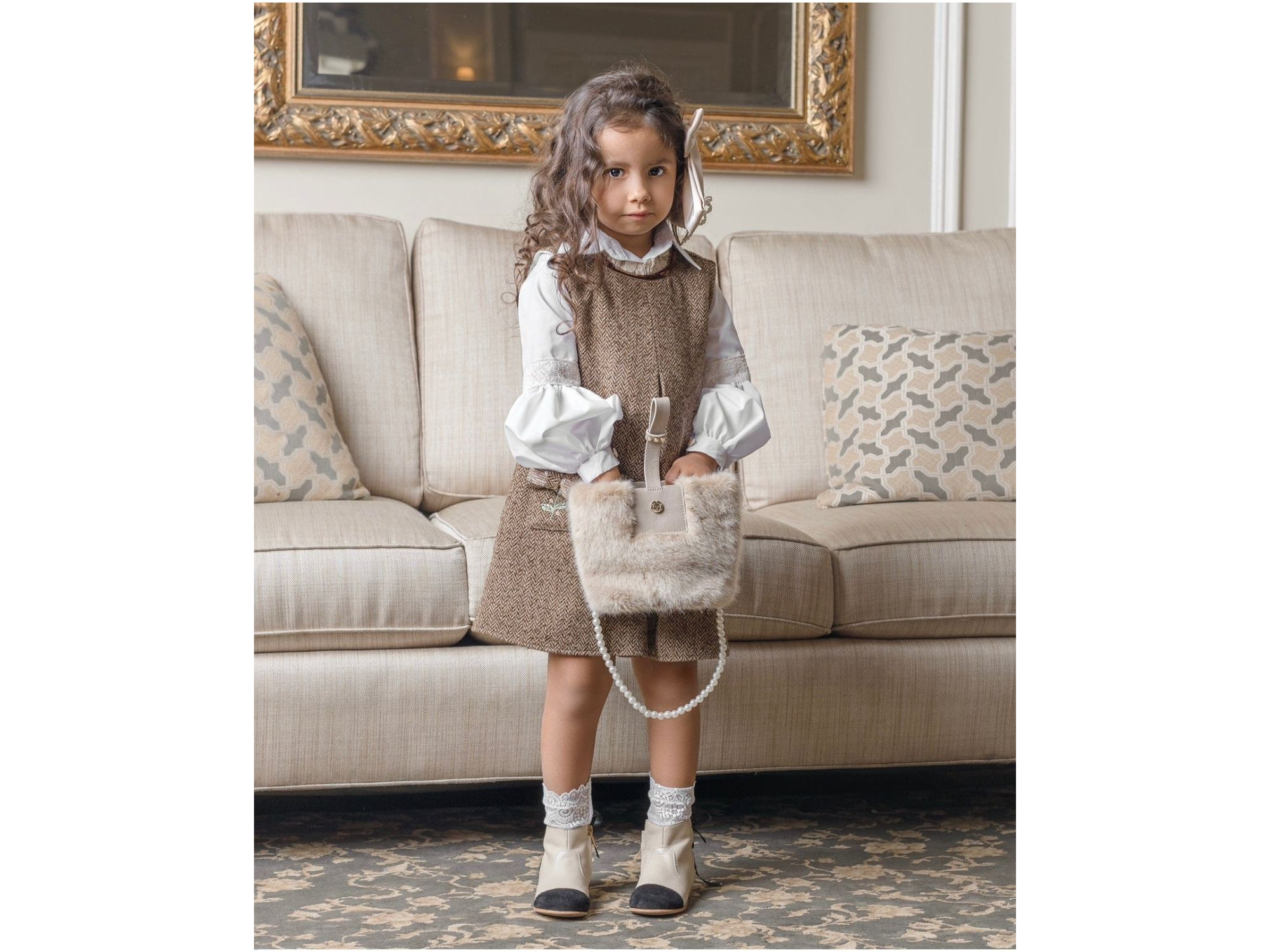 Girls' Herringbone Dress and Blouse Set - Baby, Little Kid, Big Kid — Image 3