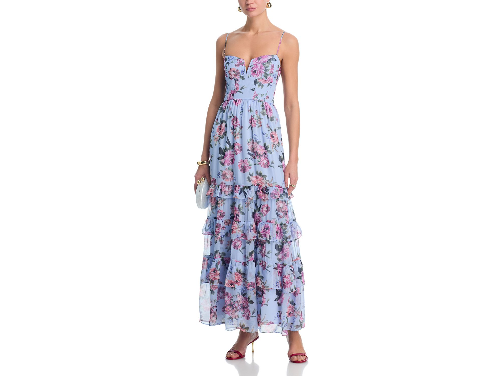 Mixed Floral Tier Maxi Dress - Exclusive — Image 3