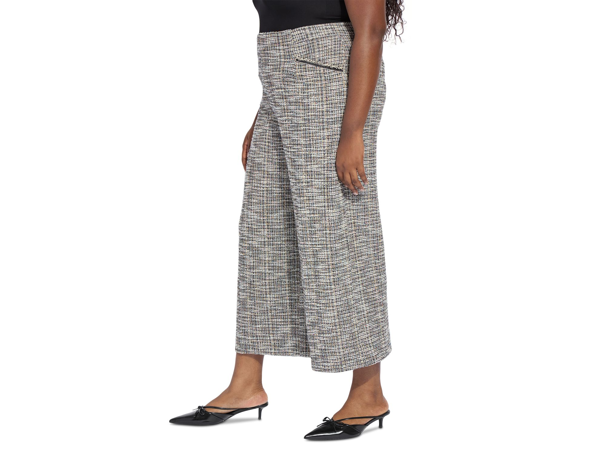 Charlotte Ankle Tweed Palazzo Pants — Image 4