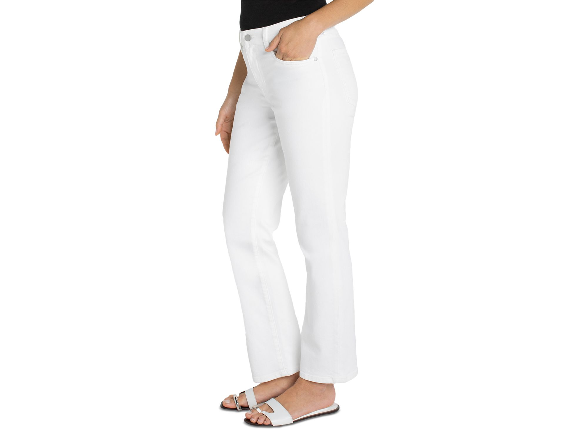 Kennedy Mid Rise Straight Jeans in Bright White — Image 3