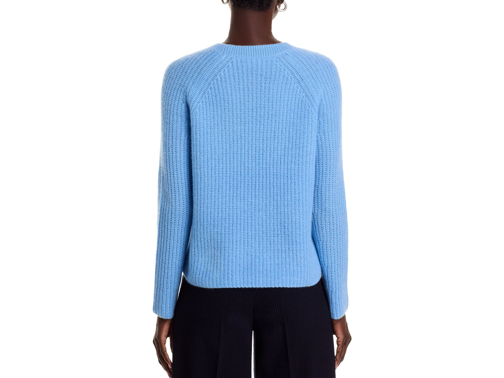 100% Cashmere Shaker Stitch Raglan Sweater - Exclusive — Image 3