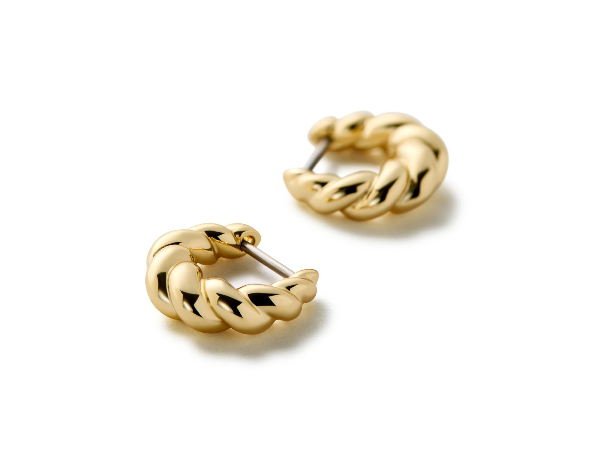 Paris Mini Twisted Hoop Earrings — Image 5