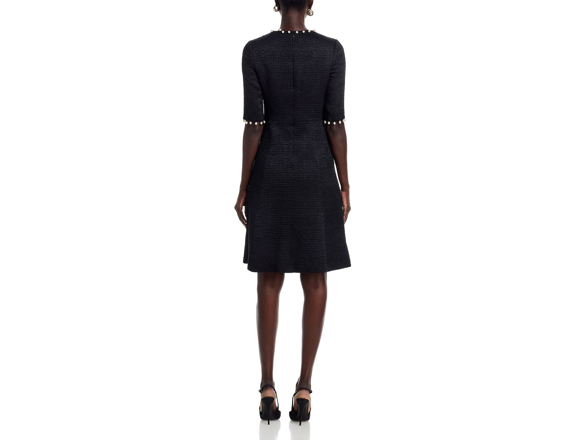 Bouclé Embellished Dress — Image 4