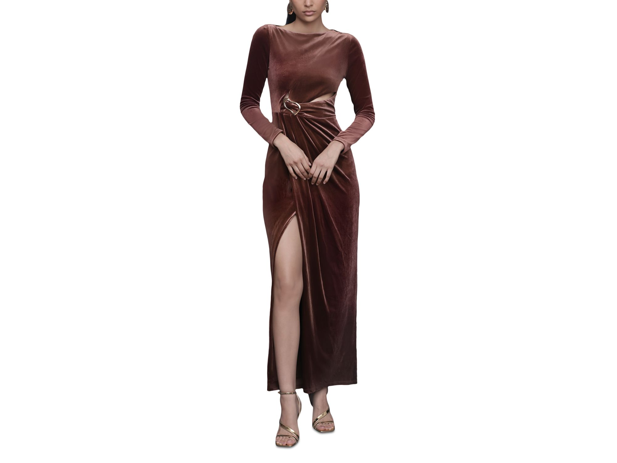 Asymmetric Draped Maxi Dress — Image 6