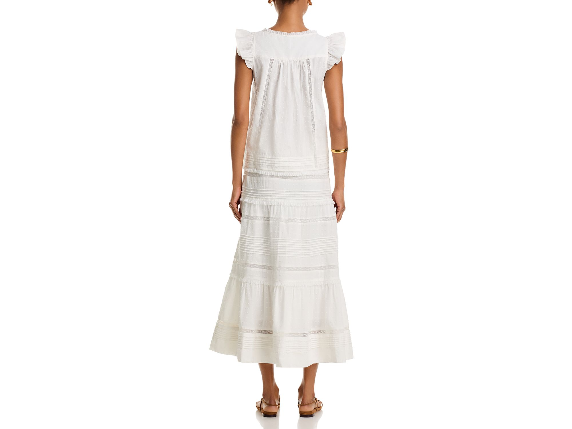 Pintuck Lace Inset Tank Top & Pintuck Lace Inset Midi Skirt - Exclusive — Image 9