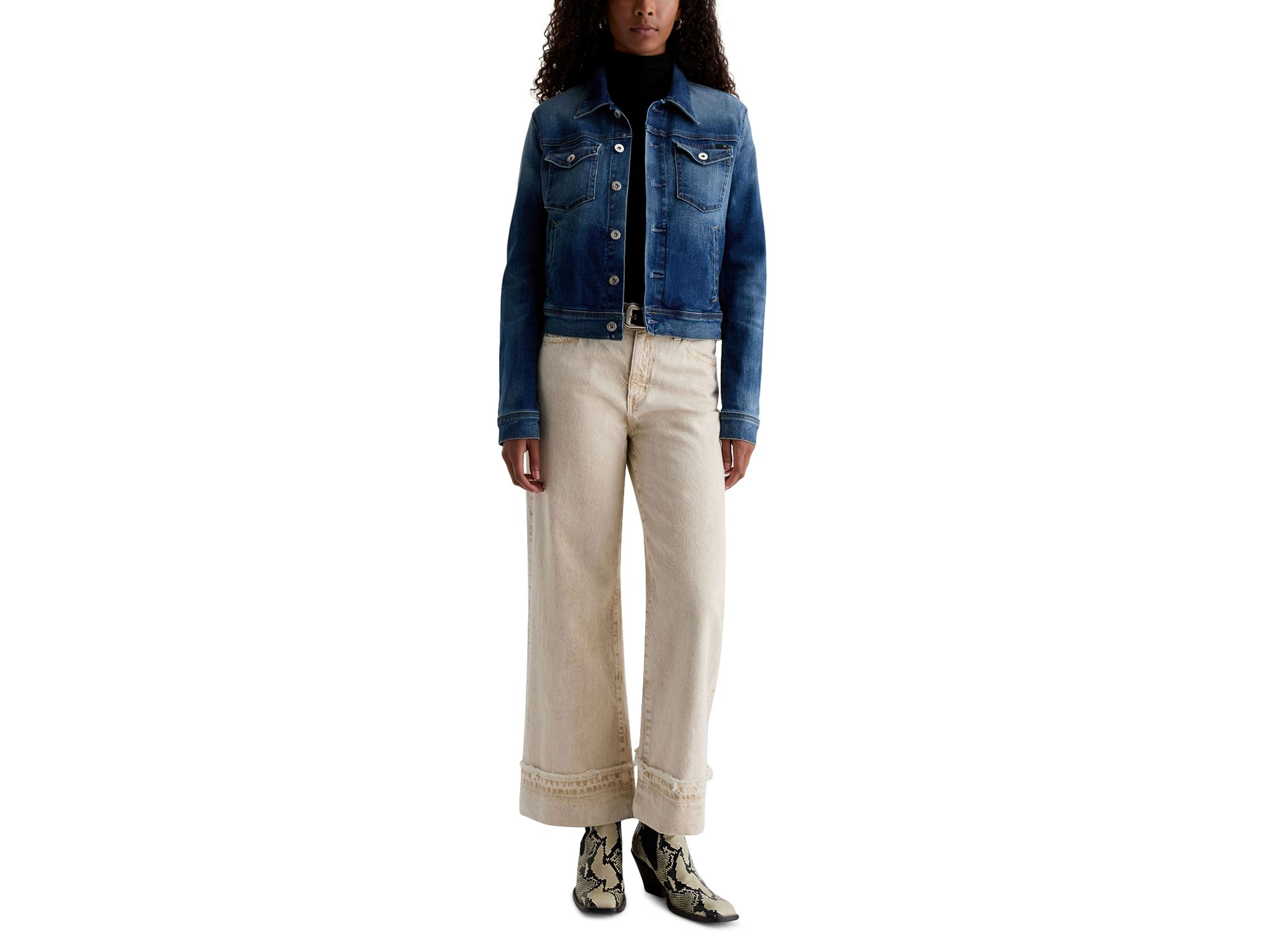 Robyn Denim Cropped Jacket — Image 6