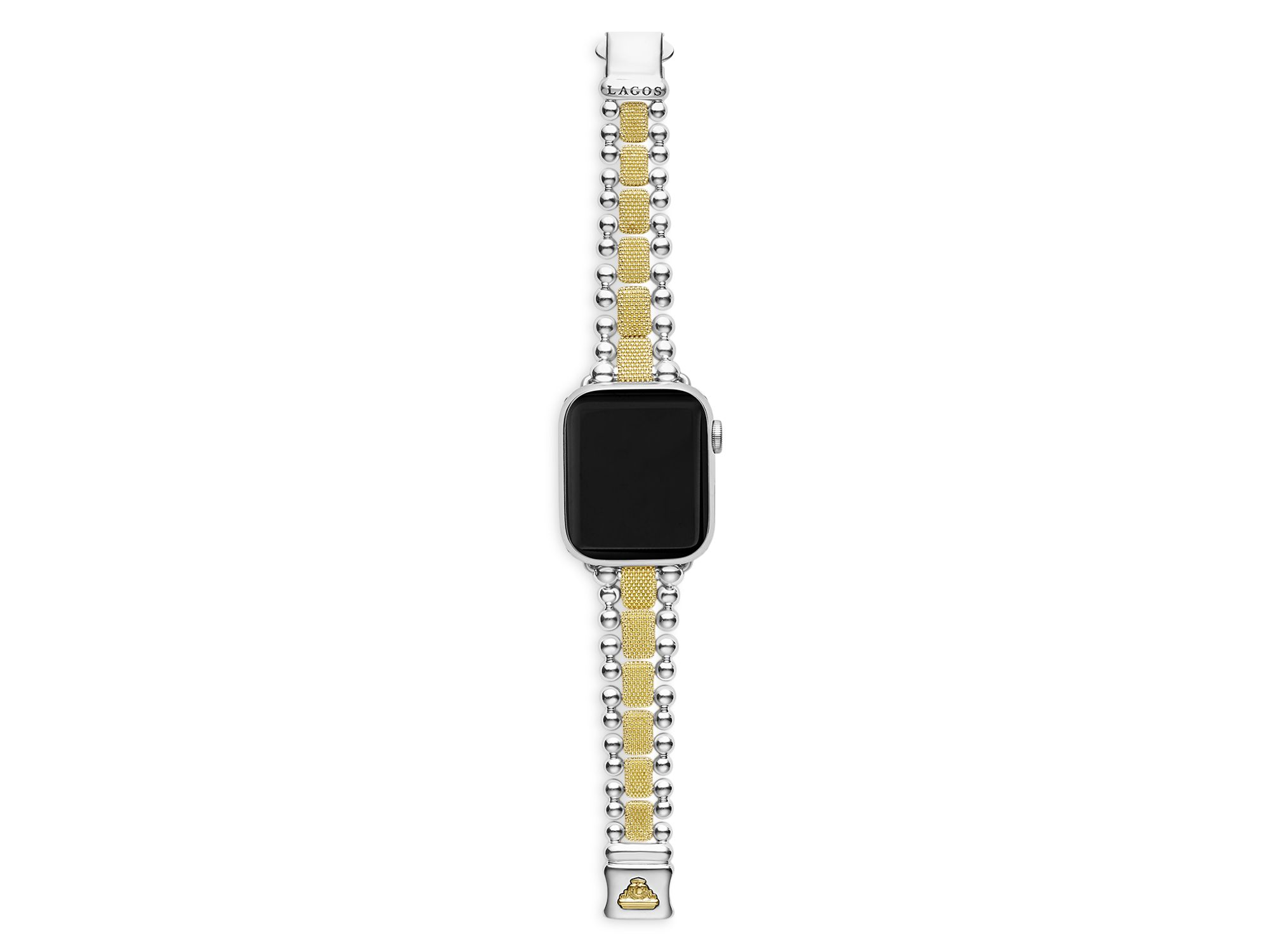 Caviar 18K Gold & Sterling Silver Beaded Apple Watch® Bracelet, 38mm-45mm — Image 6