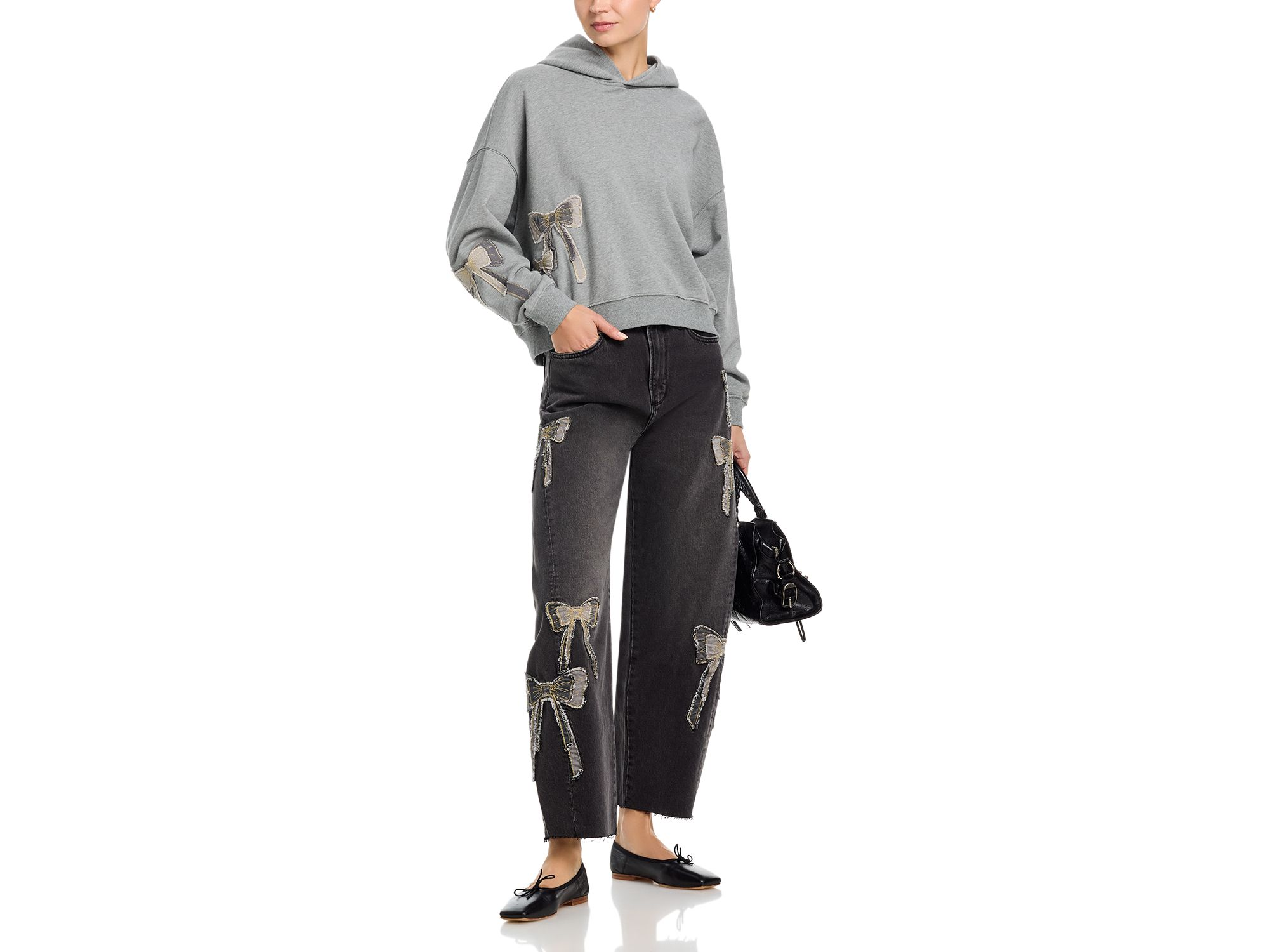 Parker x Bow What Fun High Rise Barrel Jeans in Washed Black — Image 4