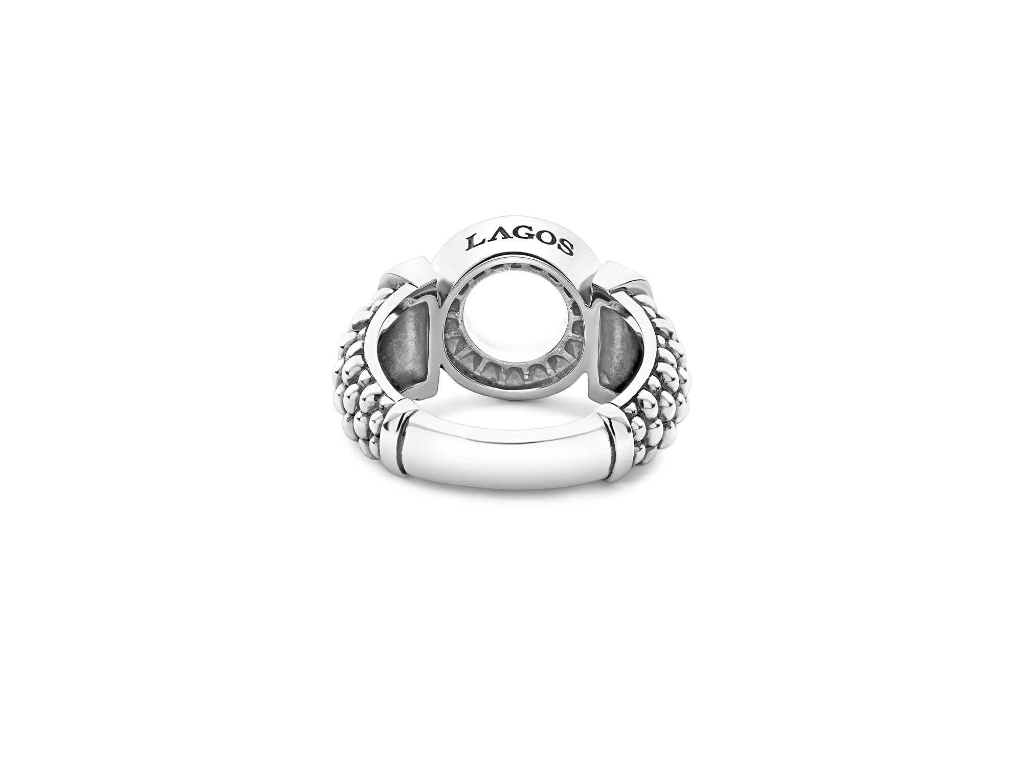 Sterling Caviar Spark Diamond Circle Bead Ring — Image 4
