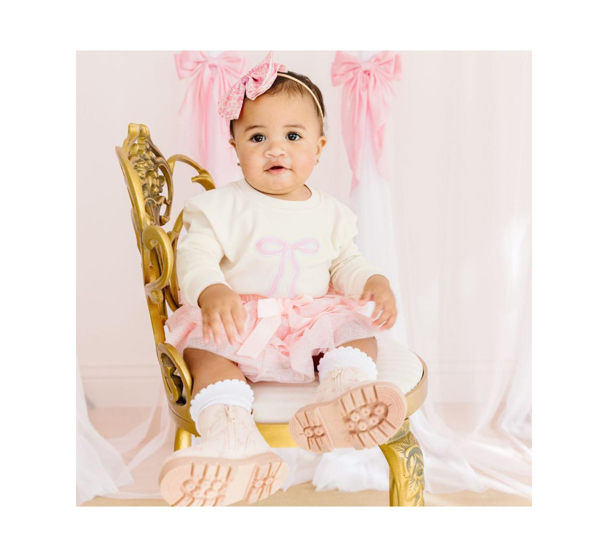 Girls' Ballet Bow Tiered Tutu - Baby, Little Kid, Big Kid — Image 3
