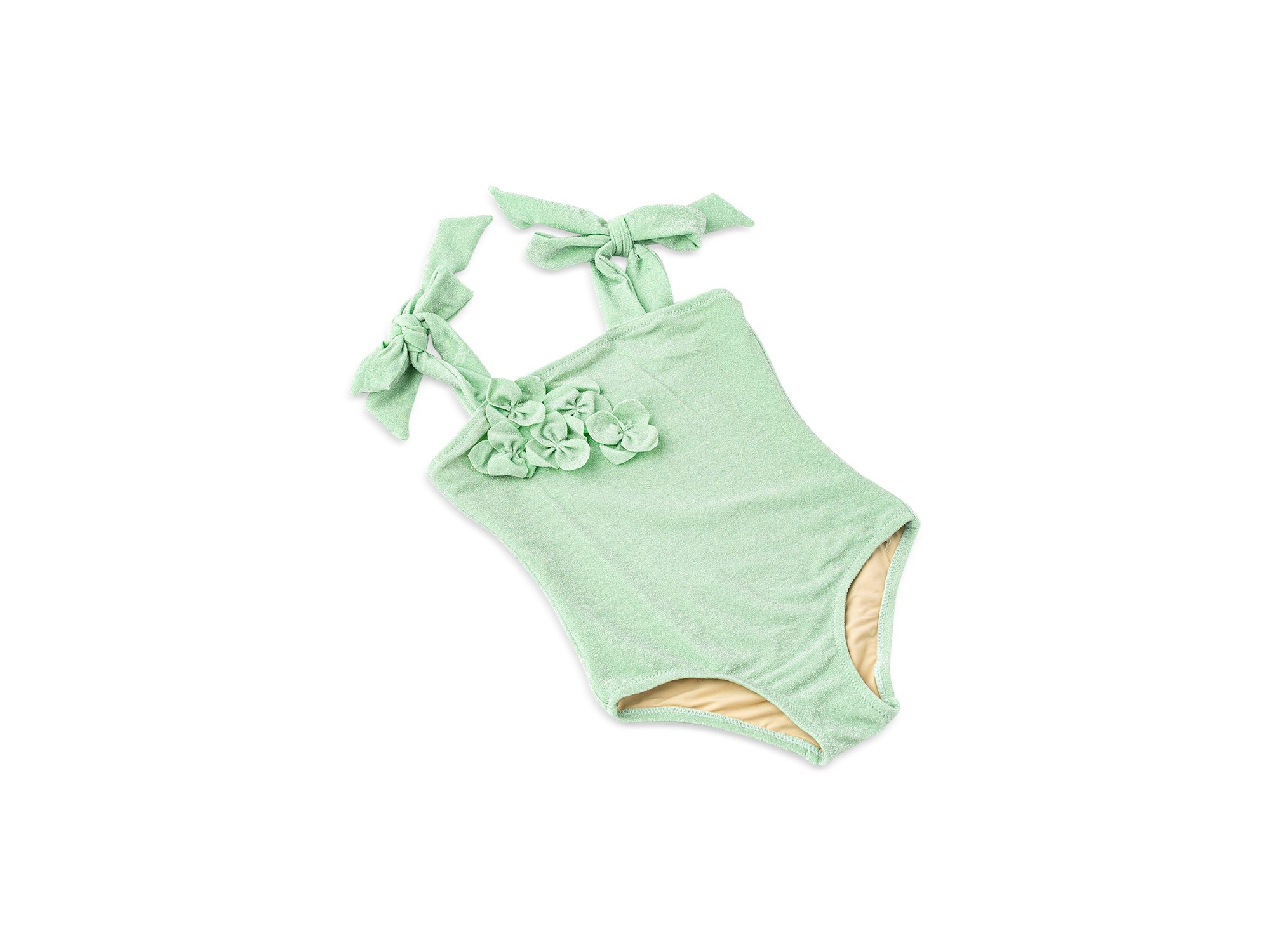 Girls' Shimmer Flowers One Piece Swimsuit - Little Kid — Image 3