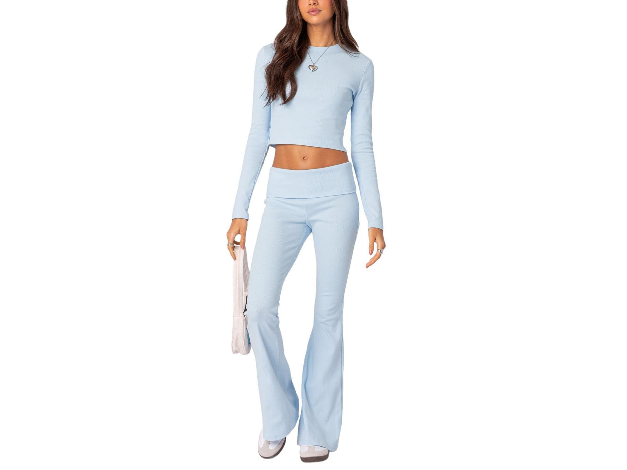 Coffee Break Ribbed Flare Leggings — Image 3
