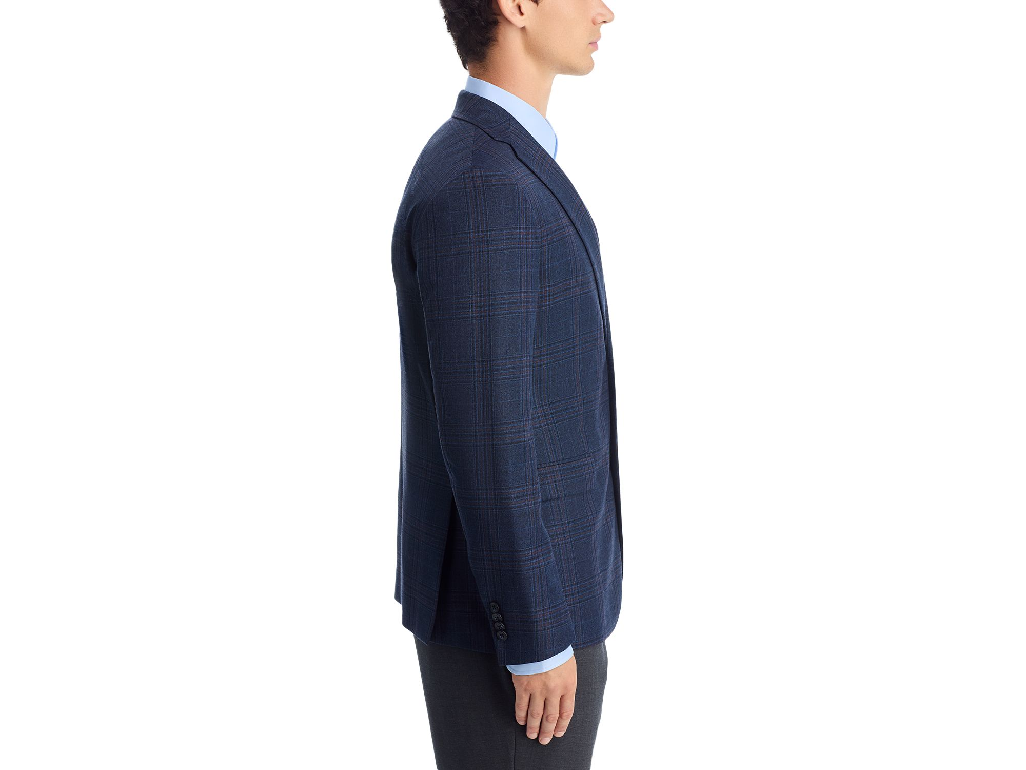 Slim Fit Plaid Sport Coat — Image 5