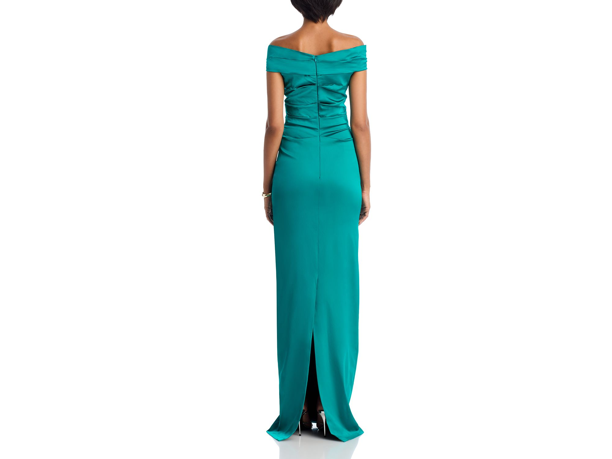 Satin Ruched Gown — Image 4