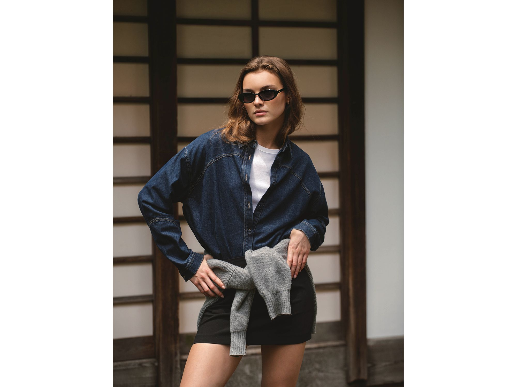Azra Twill Mini Skirt — Image 8