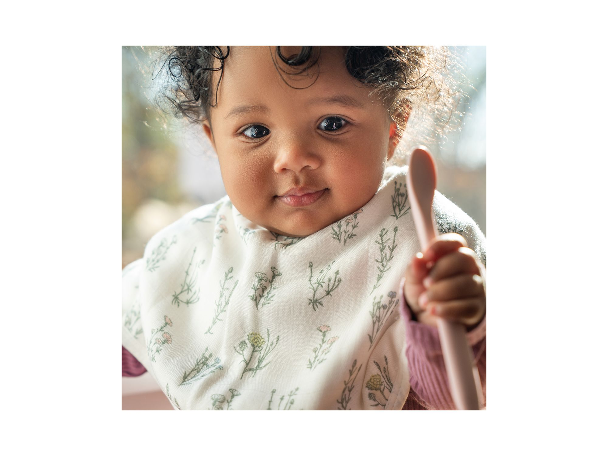 Silky Soft French Floral Burpy Bibs, Pack of 2 — Image 3