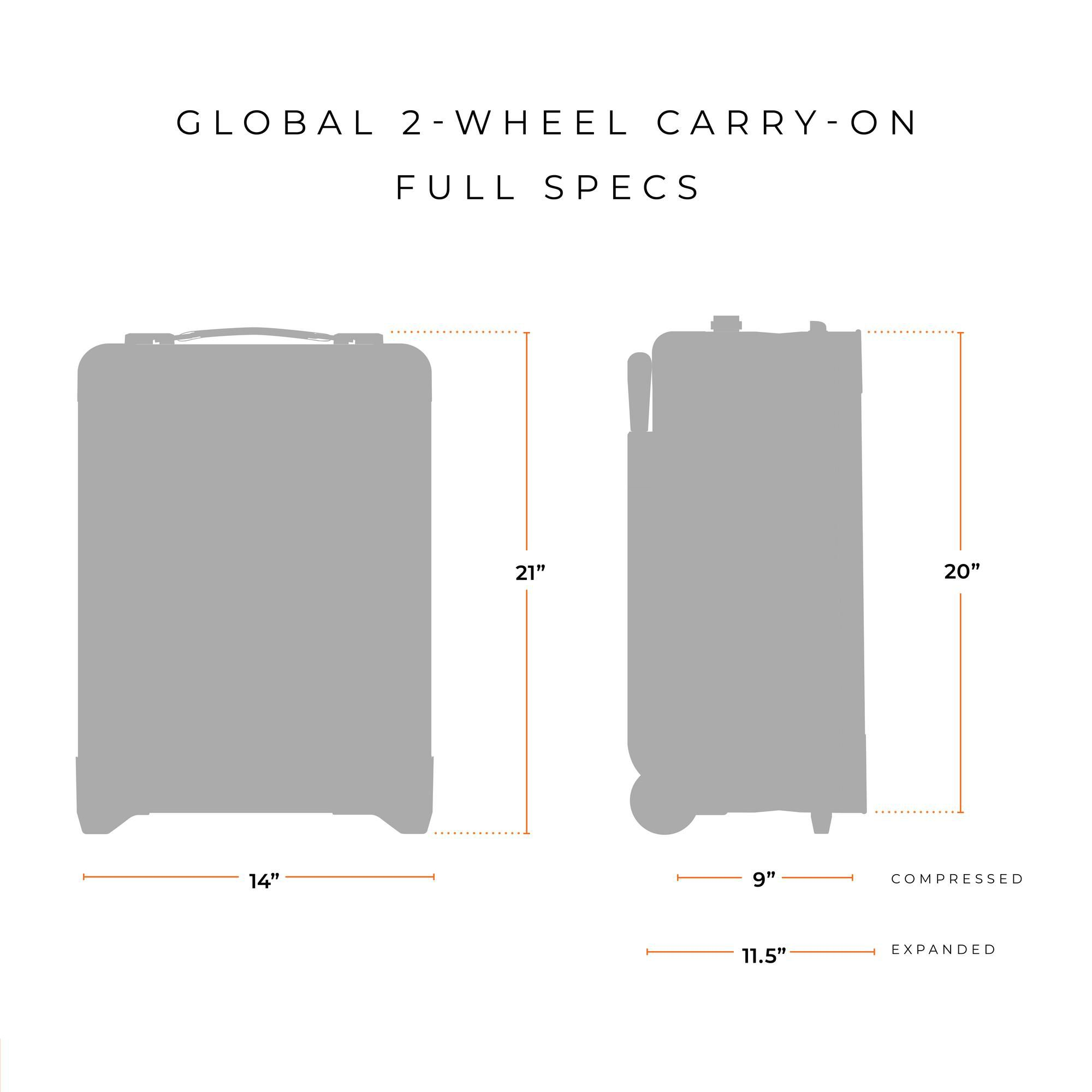 Baseline Global 2 Wheel Carry On Suitcase — Image 14