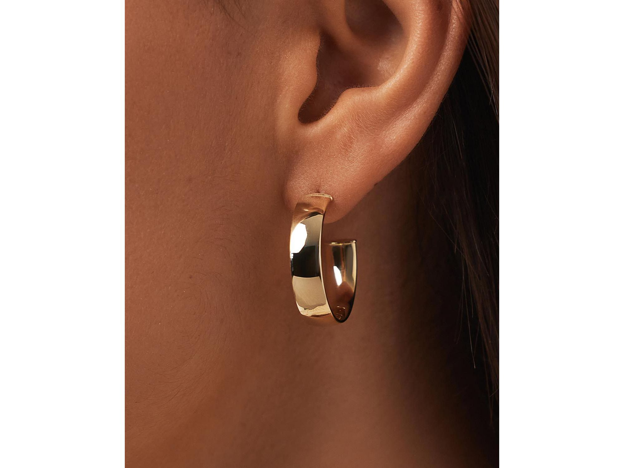 10K Gold Bold Hoops Medium — Image 3