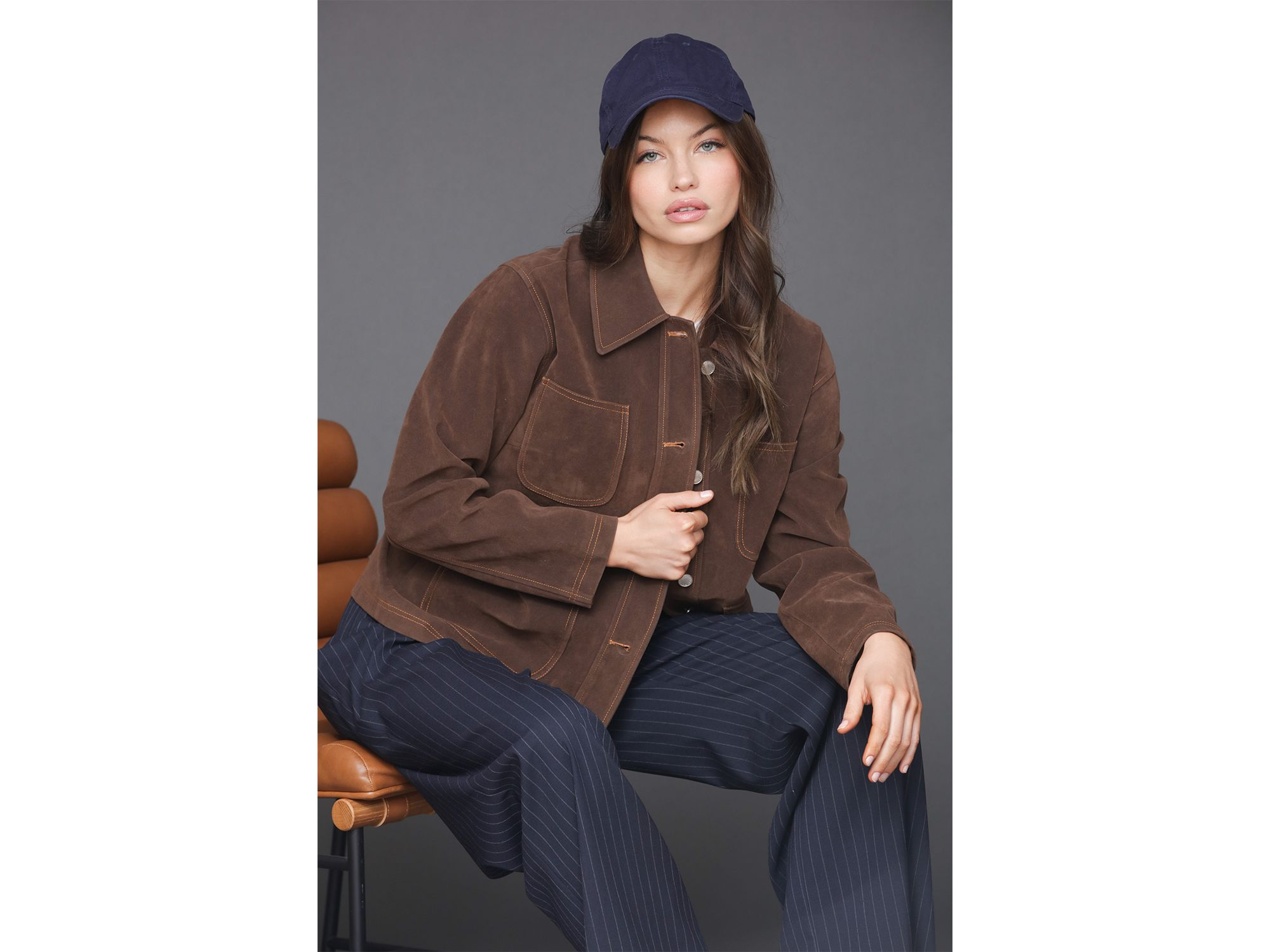 Faux Suede Barn Jacket — Image 3