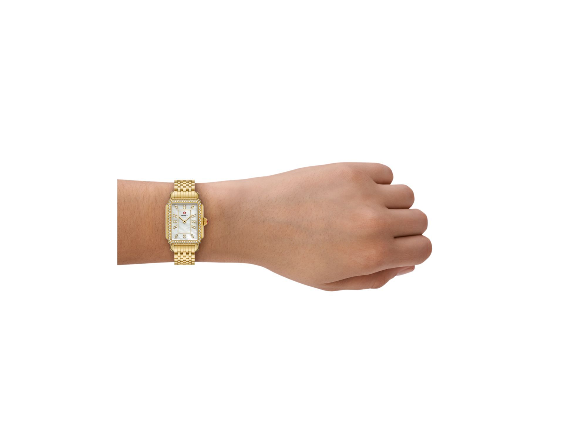 Deco Courbe 18K Gold-Plated Diamond Watch, 26mm x 32mm — Image 4