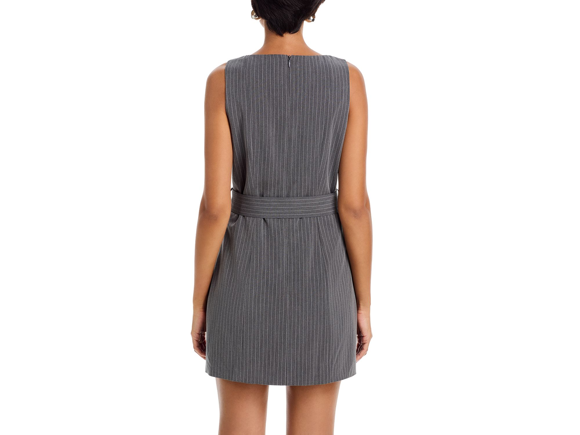 Minka Belted Pinstripe Dress — Image 3
