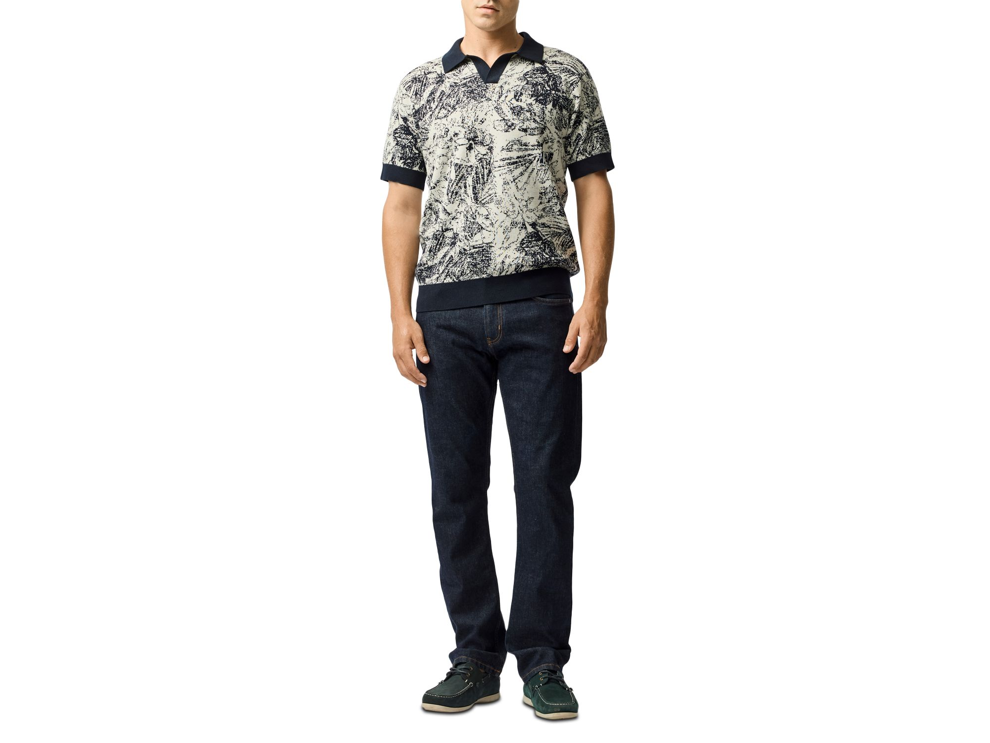 Bowlers Creek Knit Patterned Polo — Image 6