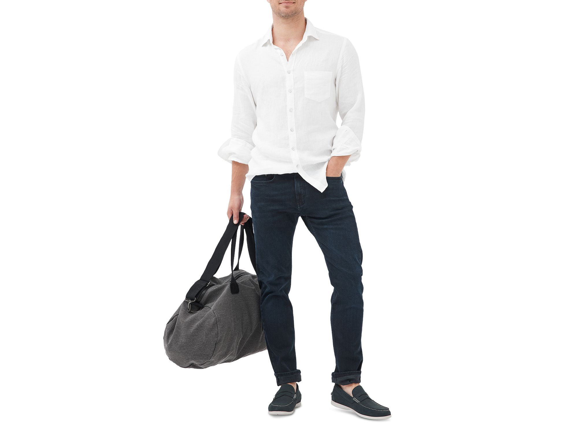 Weston Straight Leg Jeans in Blue Black — Image 3