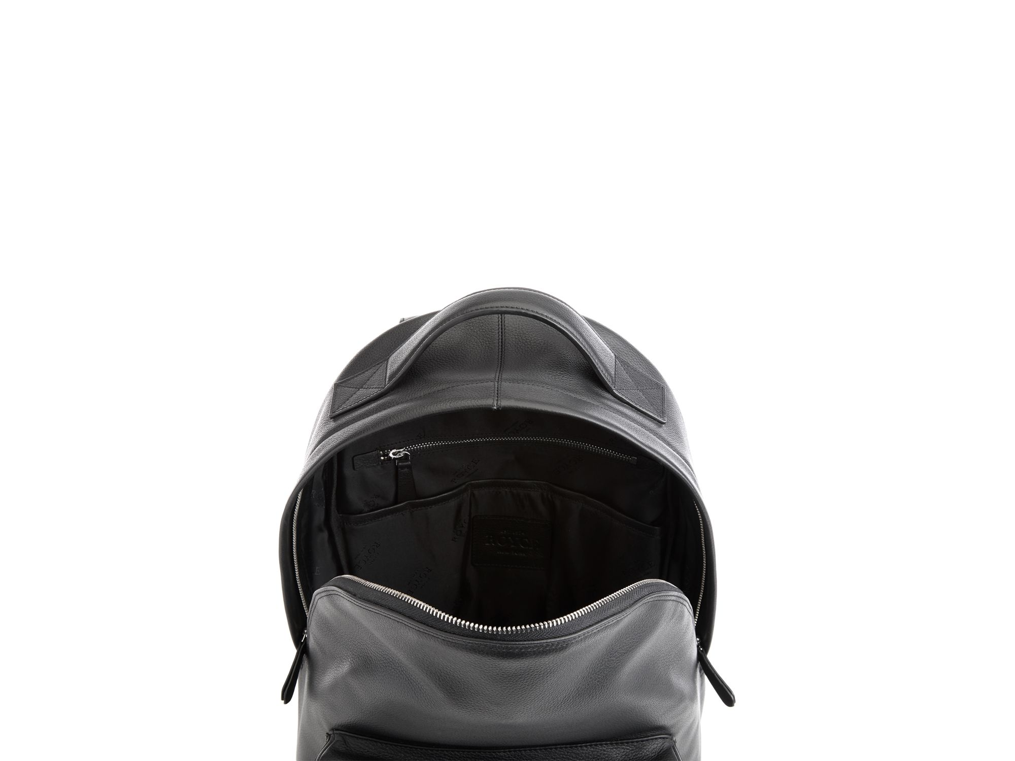 13" Laptop Pebbled Leather Backpack — Image 4