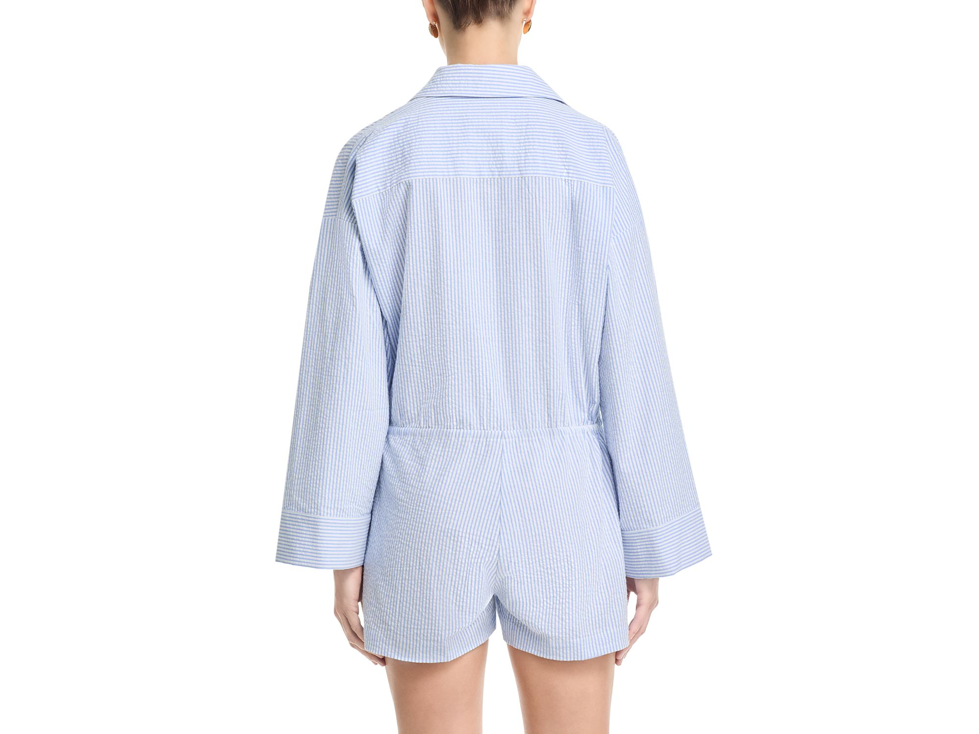 Stripe Long Sleeve Romper - Exclusive — Image 3